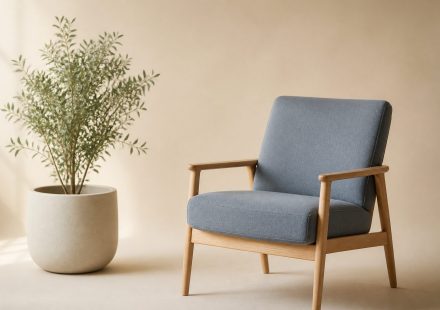 Waiting room chair and a potted plant - illustration for 10 Tips for Choosing the Right Healthcare Clinic
