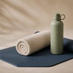 Yoga mat with rolled towel and water bottle - illustration for Daily Stretching Benefits for Your Body
