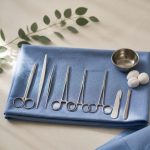 Surgical tools on sterile blue cloth - illustration for Discover different procedures, benefits, risks, recovery expectations