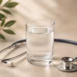 Glass of water with a stethoscope on table - illustration for Early signs your body needs a full health evaluation