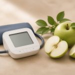 Blood pressure monitor with fresh green apples - illustration for High Blood Pressure: Early Signs You Should Never Ignore and How to Protect Your Heart Health