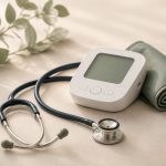 Stethoscope and blood pressure monitor on table - illustration for How clinics support long-term care for chronic conditions
