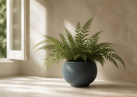 Potted fern near an open window - illustration for How indoor air quality impacts comfort and ways to improve it