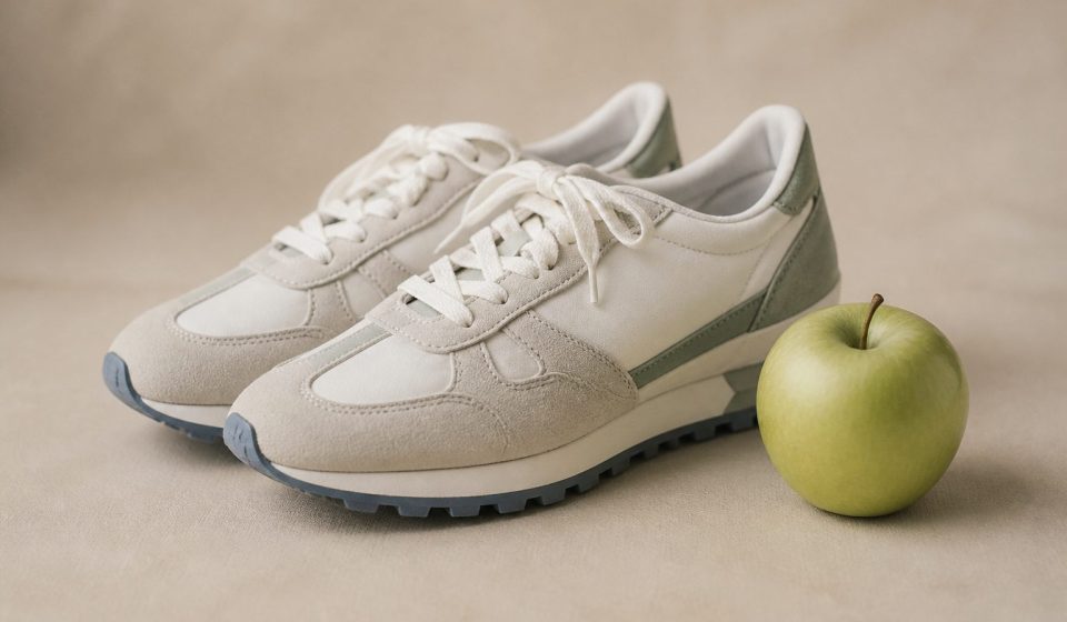 A pair of sneakers and an apple - illustration for How Obesity Affects Overall Health and Wellness