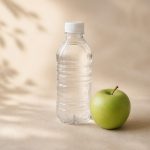 Vitamins water bottle and fresh apple on table - illustration for How preventive care boosts your long-term health and wellness