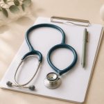 Stethoscope on white medical clipboard with pen - illustration for How Regular Health Checkups Can Help Detect Diseases Early and Improve Long-Term Health