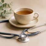 Stethoscope resting beside a warm tea cup - illustration for The Importance of Patient-Centered Healthcare