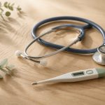 Stethoscope and thermometer on wooden table - illustration for How early disease detection saves lives and improves outcomes