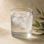 Glass of water with melting ice cubes - illustration for How heat and humidity impact your body’s health response