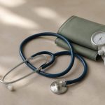 Stethoscope beside a blood pressure cuff on table - illustration for Why family clinics play a key role in your health care