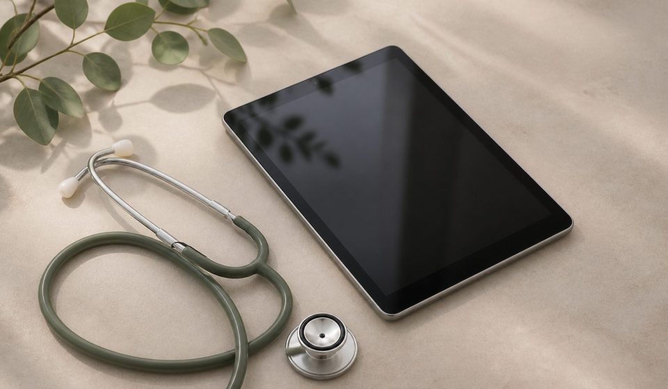 Stethoscope beside a digital tablet on table - illustration for Why Vivora Clinic is your top choice for personalized care in 2026